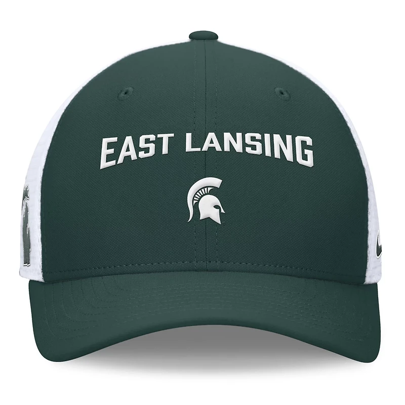 Nike White Michigan State Spartans Primetime Rise City Trucker Adjustable Hat