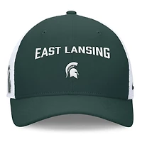 Nike White Michigan State Spartans Primetime Rise City Trucker Adjustable Hat