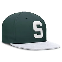 Nike White Michigan State Spartans Two-Tone Primetime Performance Fitted Hat