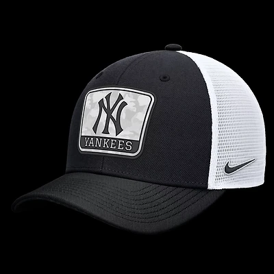 Nike White New York Yankees Camo Rise Trucker Dri-FIT Adjustable Hat