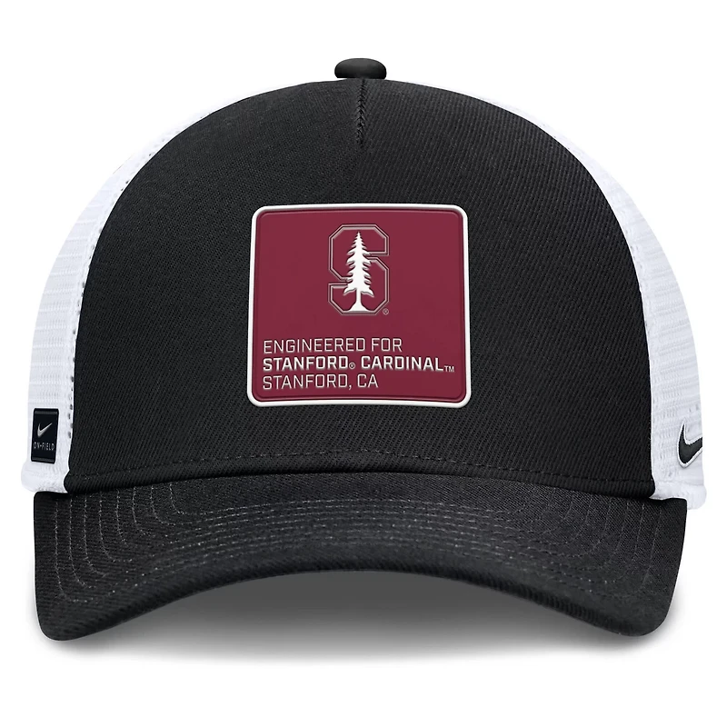 Nike White Stanford Cardinal 2025 On-Field Rise Engineered Trucker Adjustable Hat