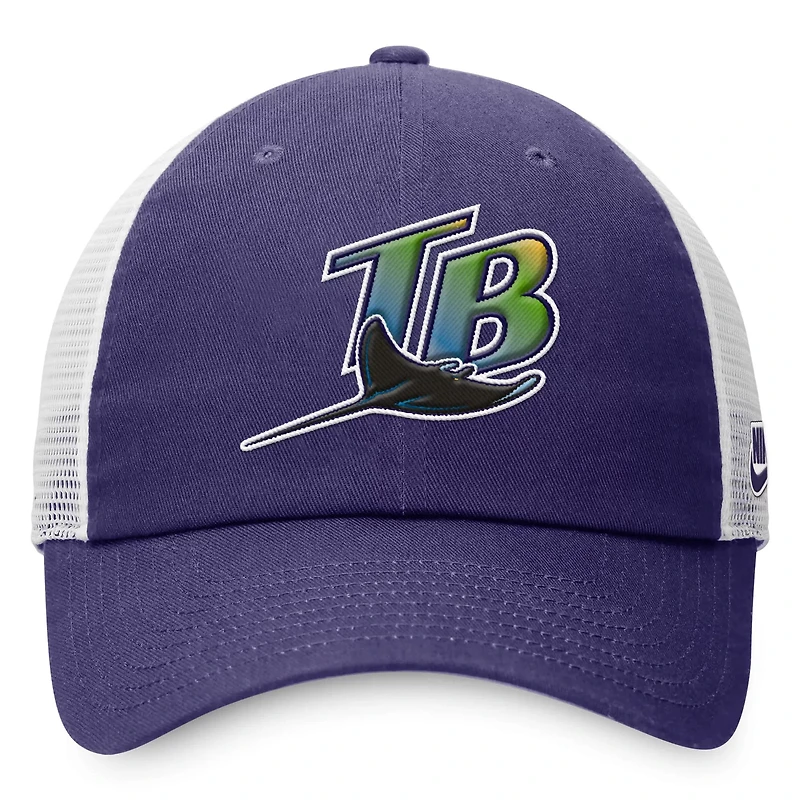 Nike White Tampa Bay Rays Rise Adjustable Trucker Hat