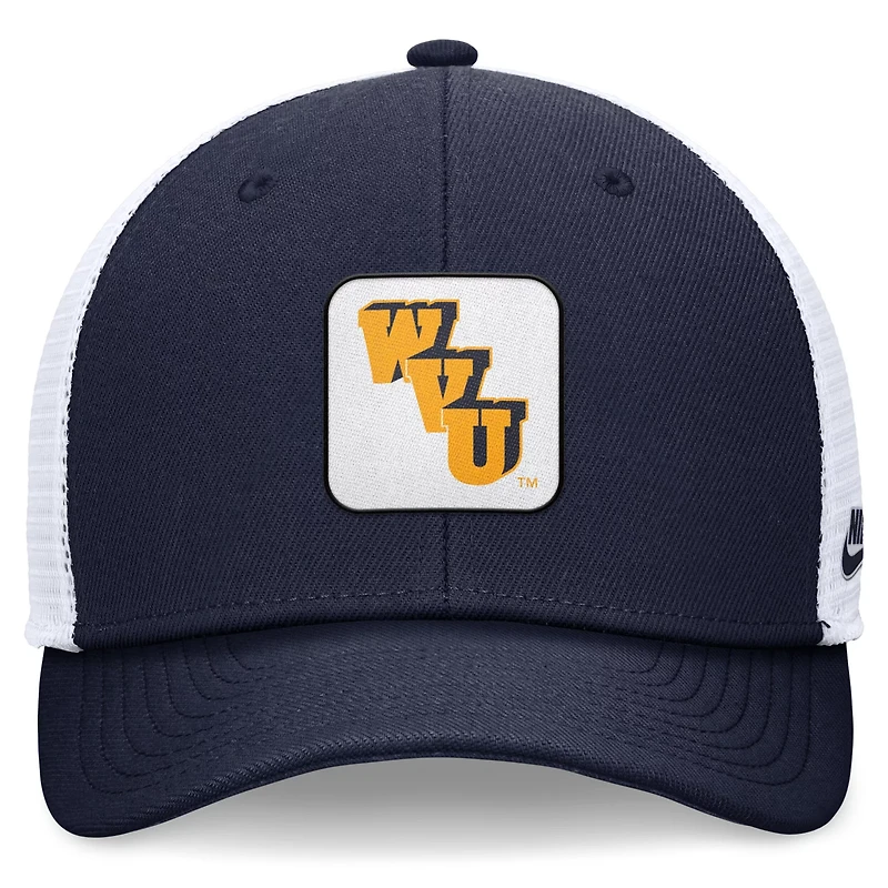 Nike White West Virginia Mountaineers Legacy Rise Mascot Trucker Adjustable Hat