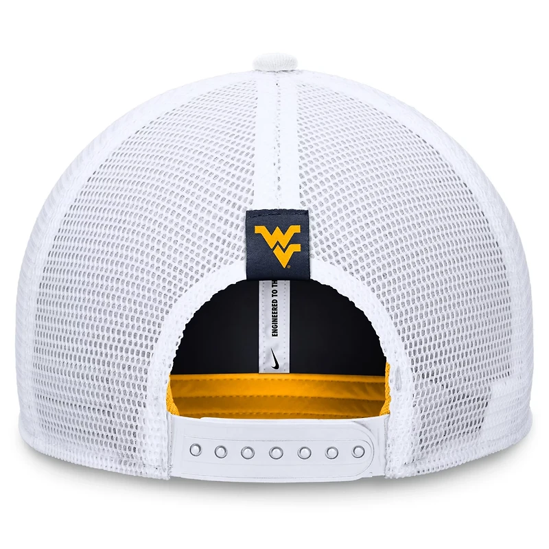 Nike White West Virginia Mountaineers Local Rise Trucker Adjustable Hat
