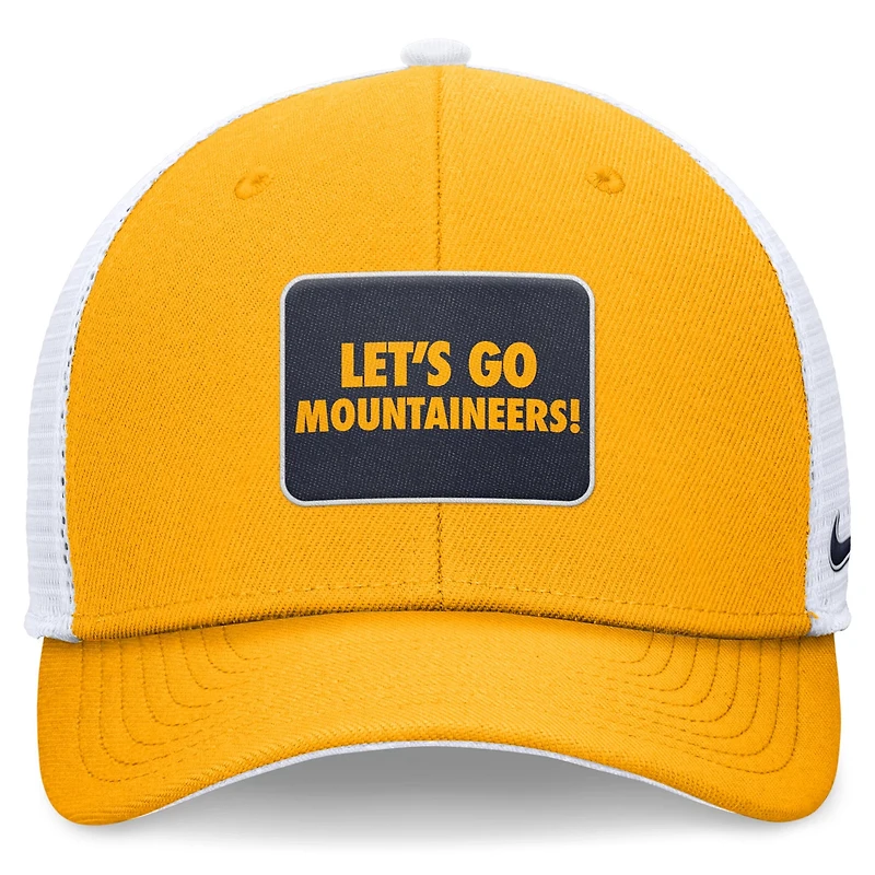 Nike White West Virginia Mountaineers Local Rise Trucker Adjustable Hat