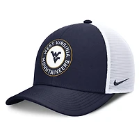 Nike White West Virginia Mountaineers Rise Primetime Performance Trucker Adjustable Hat
