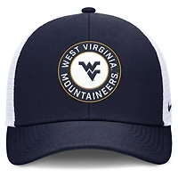 Nike White West Virginia Mountaineers Rise Primetime Performance Trucker Adjustable Hat