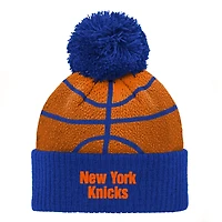 Preschool New York Knicks Basketball Head Cuffed Knit Hat with Pom