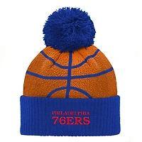 Preschool Philadelphia 76ers Basketball Head Cuffed Knit Hat with Pom