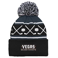 Preschool Vegas Golden Knights Faceoff Cuffed Knit Hat with Pom