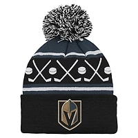 Preschool Vegas Golden Knights Faceoff Cuffed Knit Hat with Pom
