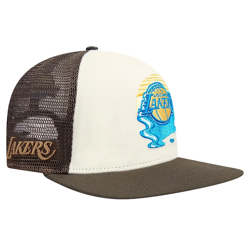 Pro Standard Brown Los Angeles Lakers Glint Sunset Snapback Hat