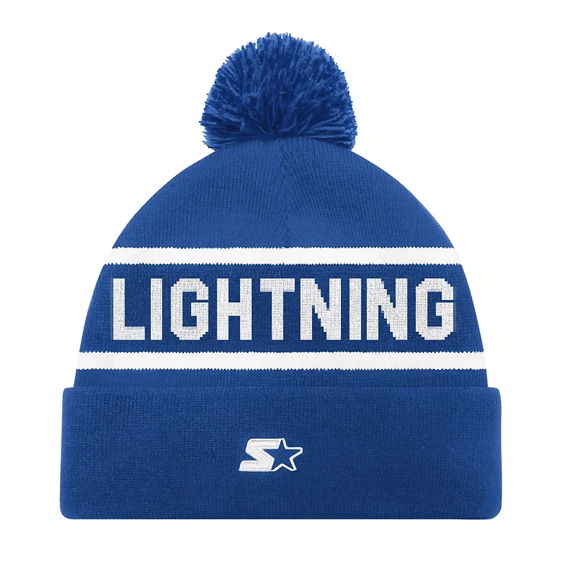 Starter Tampa Bay Lightning Cuffed Knit Hat with Pom