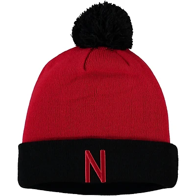 Top of the World / Nebraska Huskers Core 2-Tone Cuffed Knit Hat with Pom