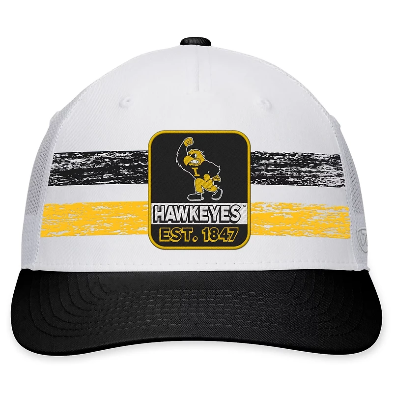 Top of the World /Black Iowa Hawkeyes Retro Fade Snapback Hat