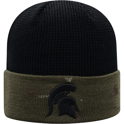 Top of the World /Black Michigan State Spartans OHT Military Appreciation Skully Cuffed Knit Hat