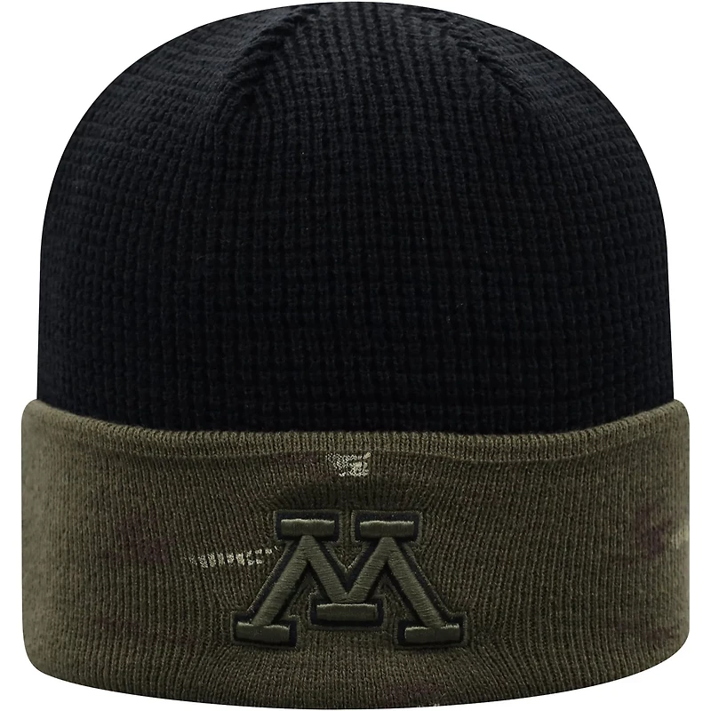 Top of the World /Black Minnesota Golden Gophers OHT Military Appreciation Skully Cuffed Knit Hat