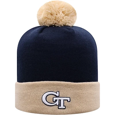 Top of the World /Gold Georgia Tech Yellow Jackets Core 2-Tone Cuffed Knit Hat with Pom