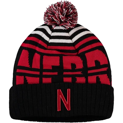 Top of the World /Scarlet Nebraska Huskers Colossal Cuffed Knit Hat with Pom