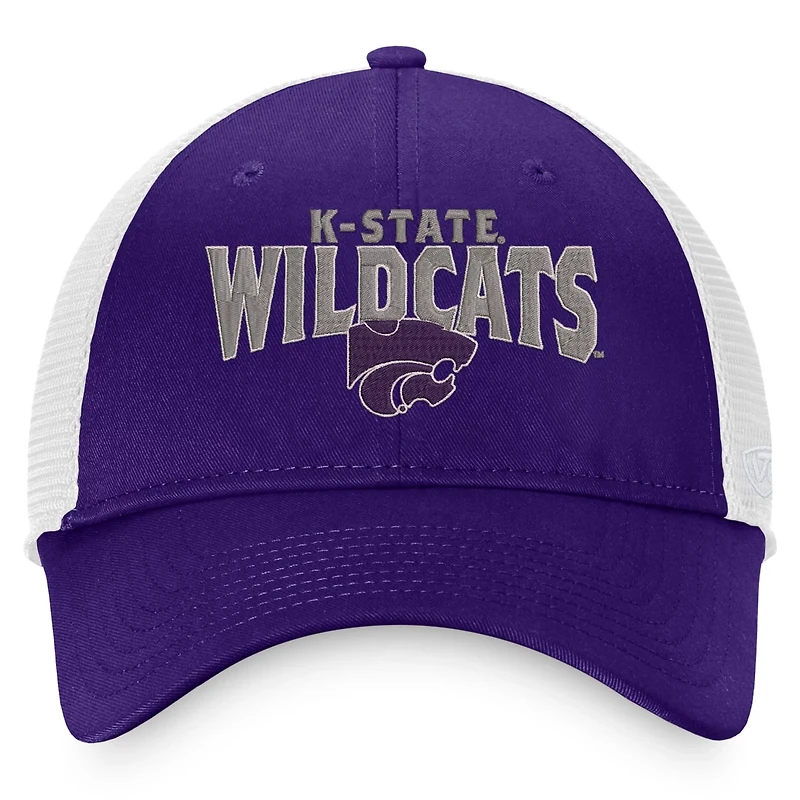 Top of the World /White Kansas State Wildcats Breakout Trucker Snapback Hat