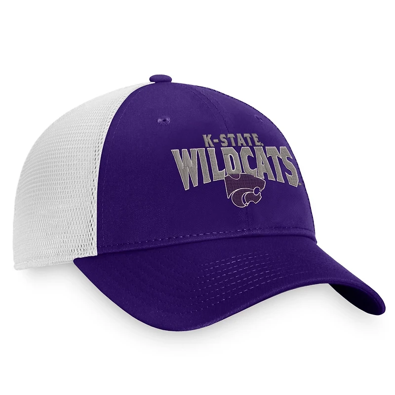 Top of the World /White Kansas State Wildcats Breakout Trucker Snapback Hat