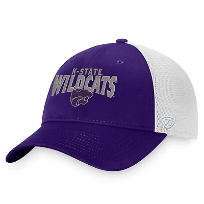 Top of the World /White Kansas State Wildcats Breakout Trucker Snapback Hat