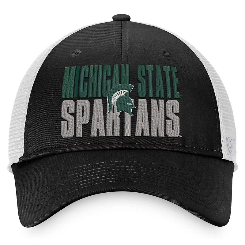 Top of the World /White Michigan State Spartans Stockpile Trucker Snapback Hat