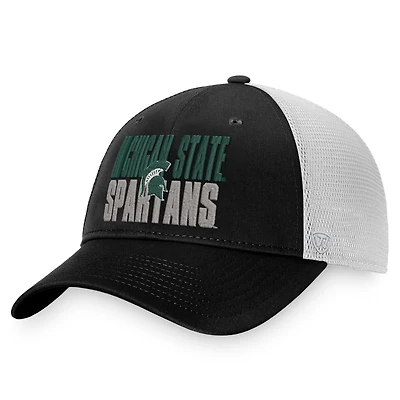 Top of the World /White Michigan State Spartans Stockpile Trucker Snapback Hat