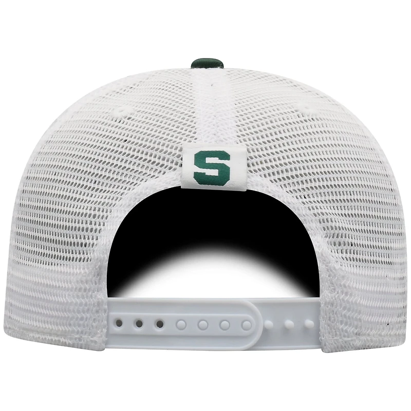 Top of the World /White Michigan State Spartans Trucker Snapback Hat