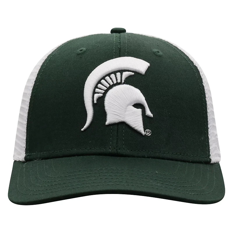 Top of the World /White Michigan State Spartans Trucker Snapback Hat