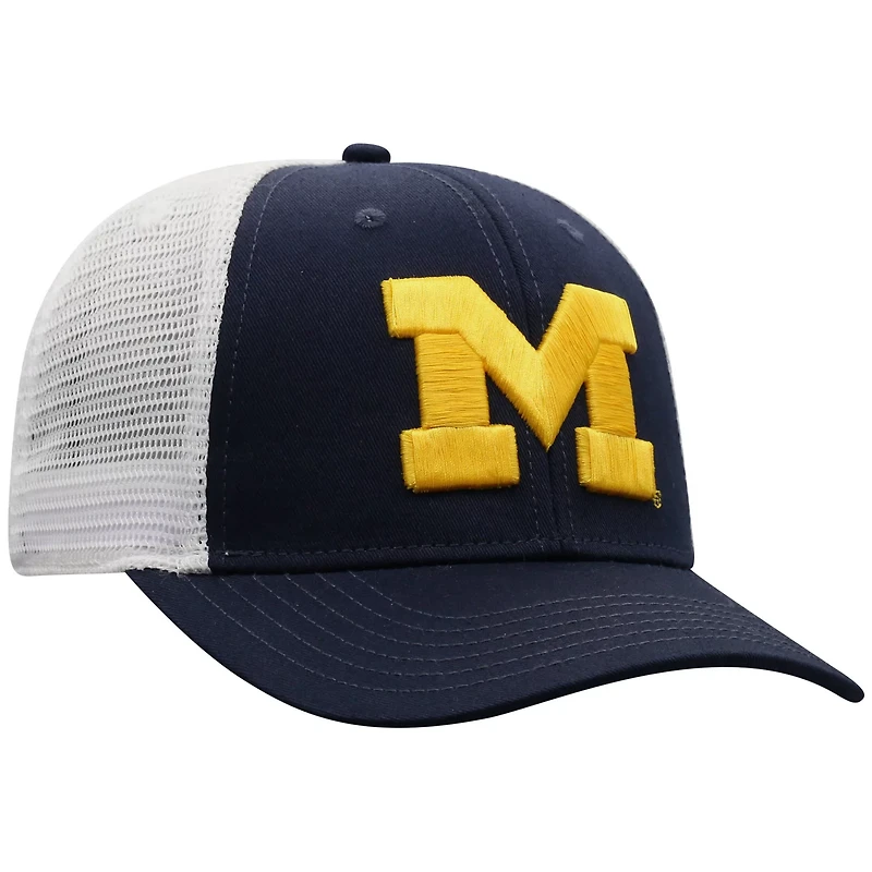Top of the World /White Michigan Wolverines Trucker Snapback Hat