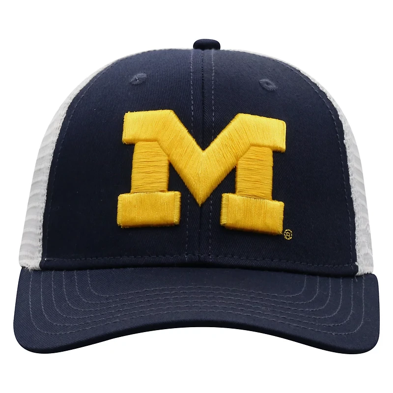 Top of the World /White Michigan Wolverines Trucker Snapback Hat