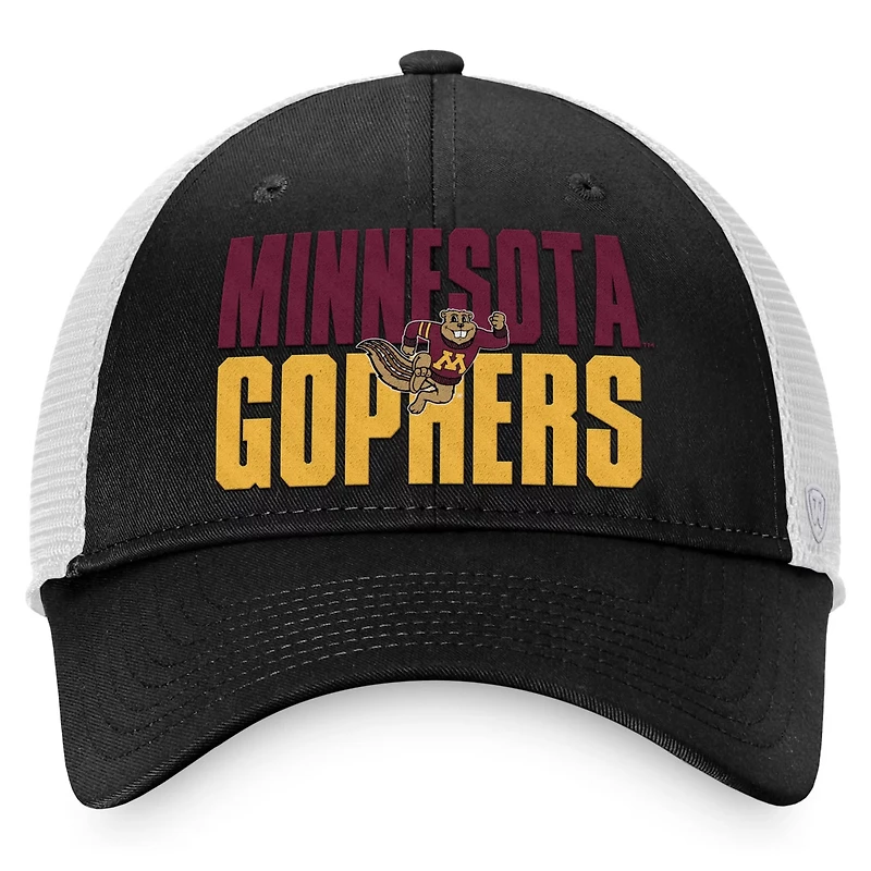 Top of the World /White Minnesota Golden Gophers Stockpile Trucker Snapback Hat