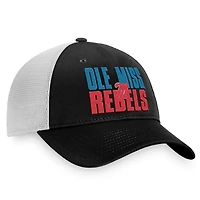 Top of the World /White Ole Miss Rebels Stockpile Trucker Snapback Hat