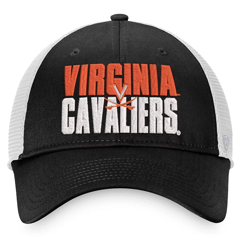 Top of the World /White Virginia Cavaliers Stockpile Trucker Snapback Hat