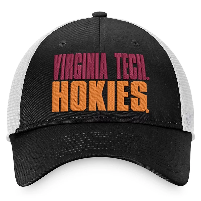 Top of the World /White Virginia Tech Hokies Stockpile Trucker Snapback Hat