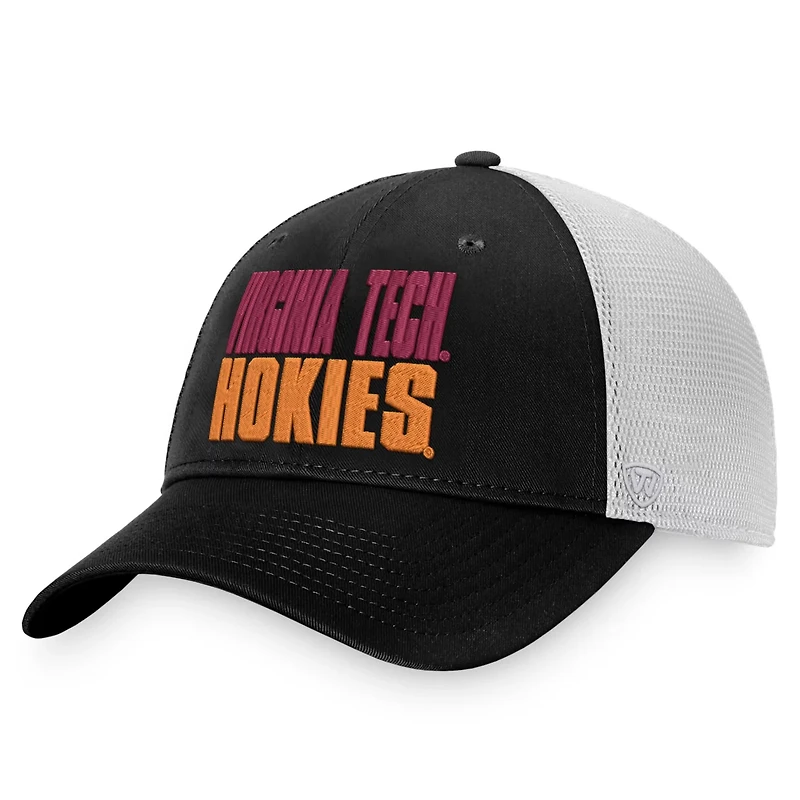 Top of the World /White Virginia Tech Hokies Stockpile Trucker Snapback Hat