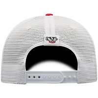 Top of the World /White Wisconsin Badgers Trucker Snapback Hat