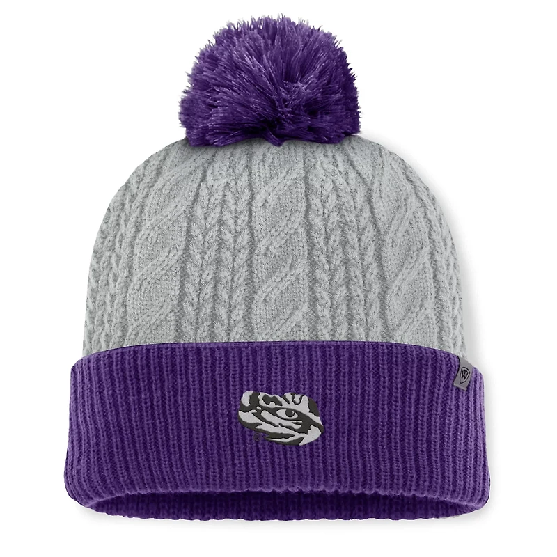 Top of the World / LSU Tigers Becca Cuffed Knit Hat with Pom