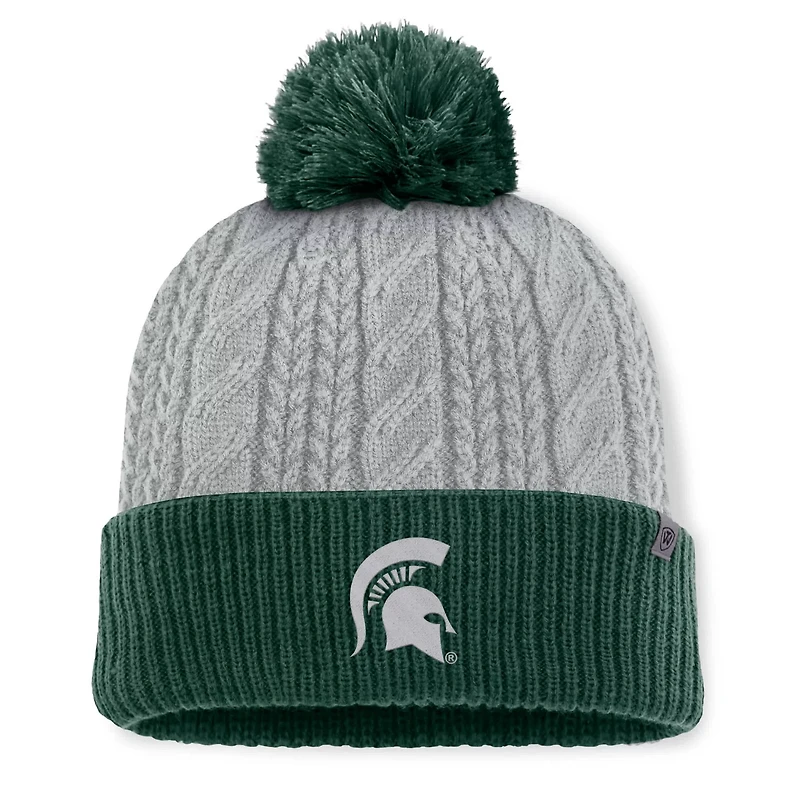 Top of the World / Michigan State Spartans Becca Cuffed Knit Hat with Pom