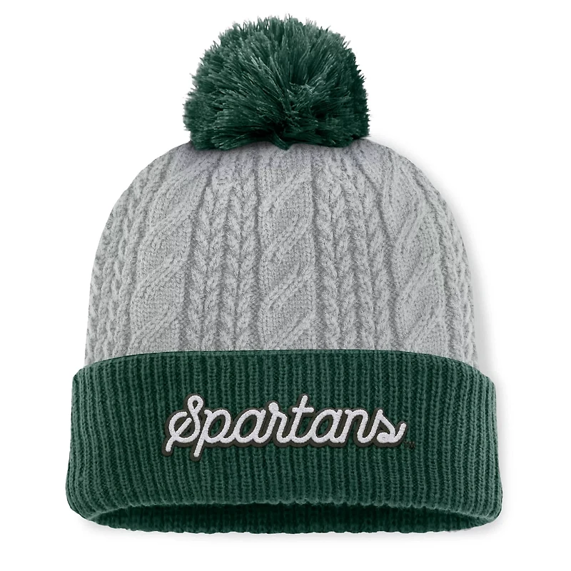 Top of the World / Michigan State Spartans Becca Cuffed Knit Hat with Pom