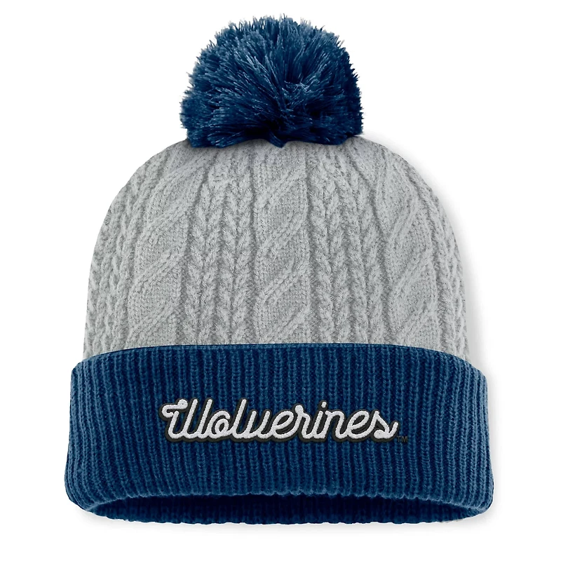 Top of the World / Michigan Wolverines Becca Cuffed Knit Hat with Pom