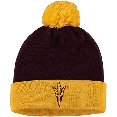 Top of the World Arizona State Sun Devils Core 2-Tone Cuffed Knit Hat with Pom