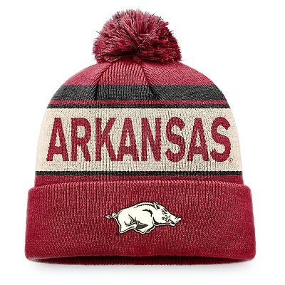 Top of the World Arkansas Razorbacks Prime Cuffed Knit Hat with Pom