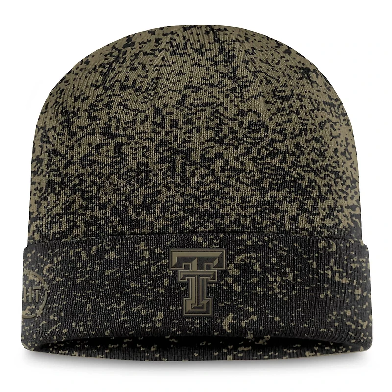 Top of the World Black Texas Tech Red Raiders Cuffed Knit Two-Tone Hat