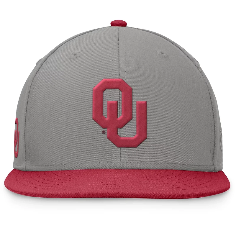 Top of the World /Crimson Oklahoma Sooners Rally Two-Tone Fitted Hat