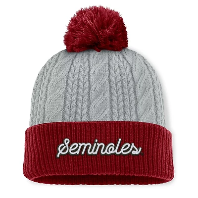 Top of the World /Garnet Florida State Seminoles Becca Cuffed Knit Hat with Pom