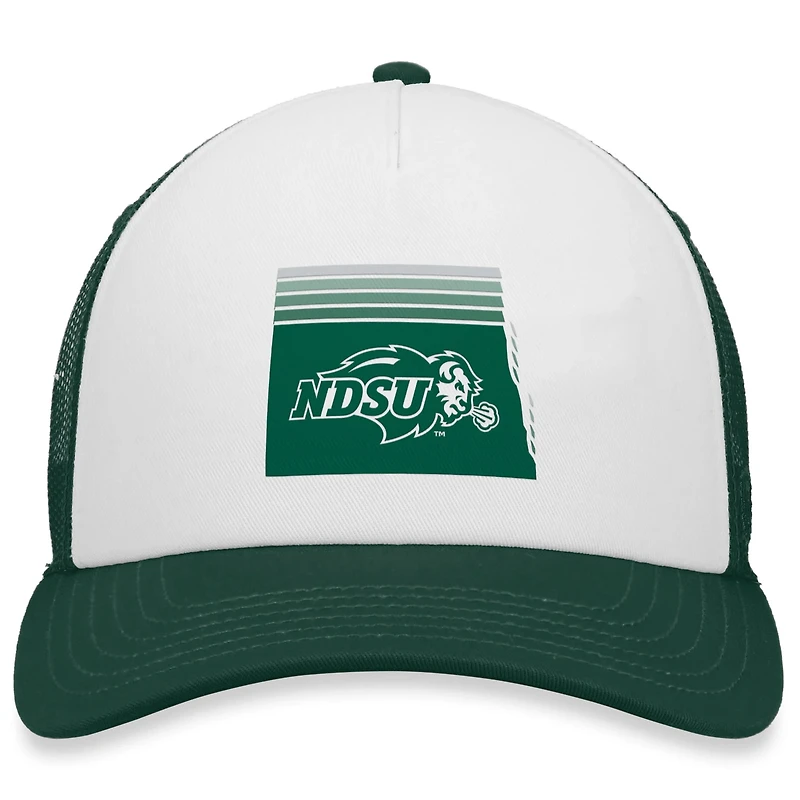 Top of the World Green NDSU Bison Tone Down Trucker Snapback Hat