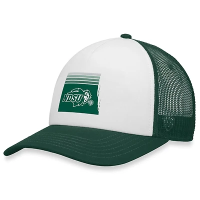 Top of the World Green NDSU Bison Tone Down Trucker Snapback Hat