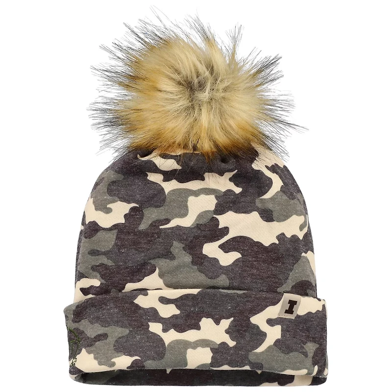 Top of the World Illinois Fighting Illini OHT Military Appreciation Cuffed Knit Hat with Pom